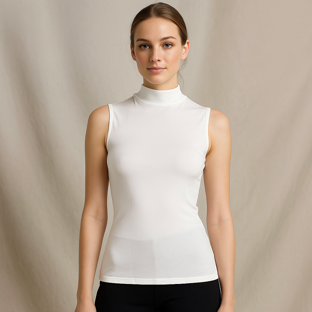 Sleeveless High Neck
