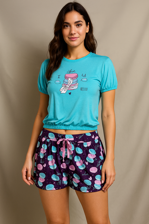 Women's comfortable home short pajamas 409