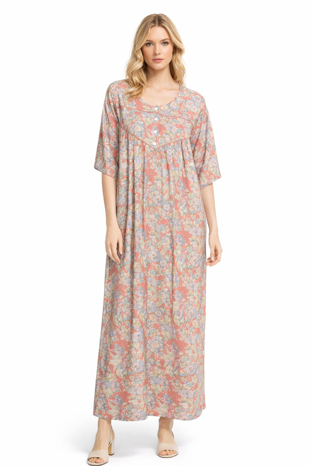 قميص نص كم طويل قطن