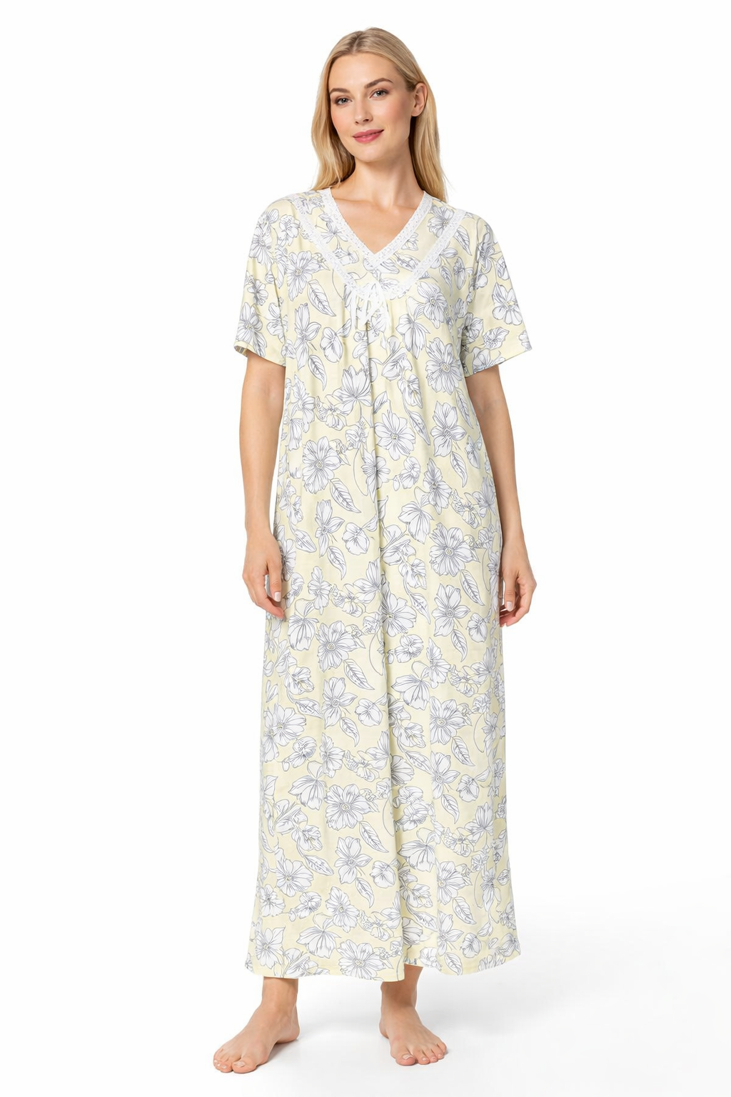 قميص نص كم طويل قطن