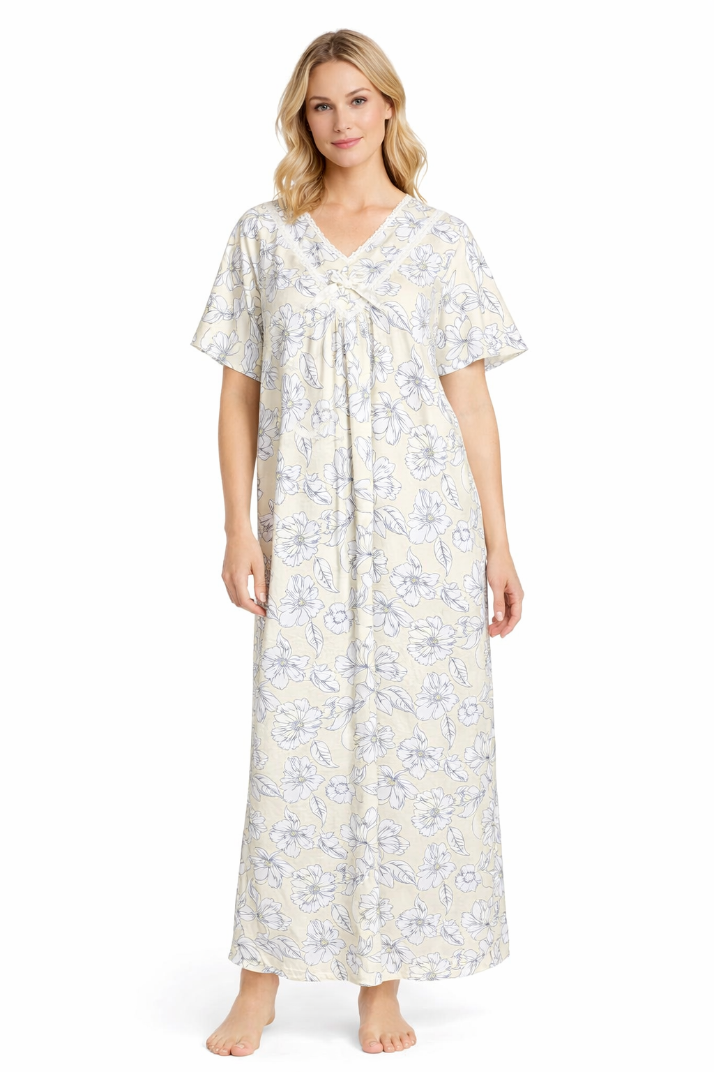 قميص نص كم طويل قطن