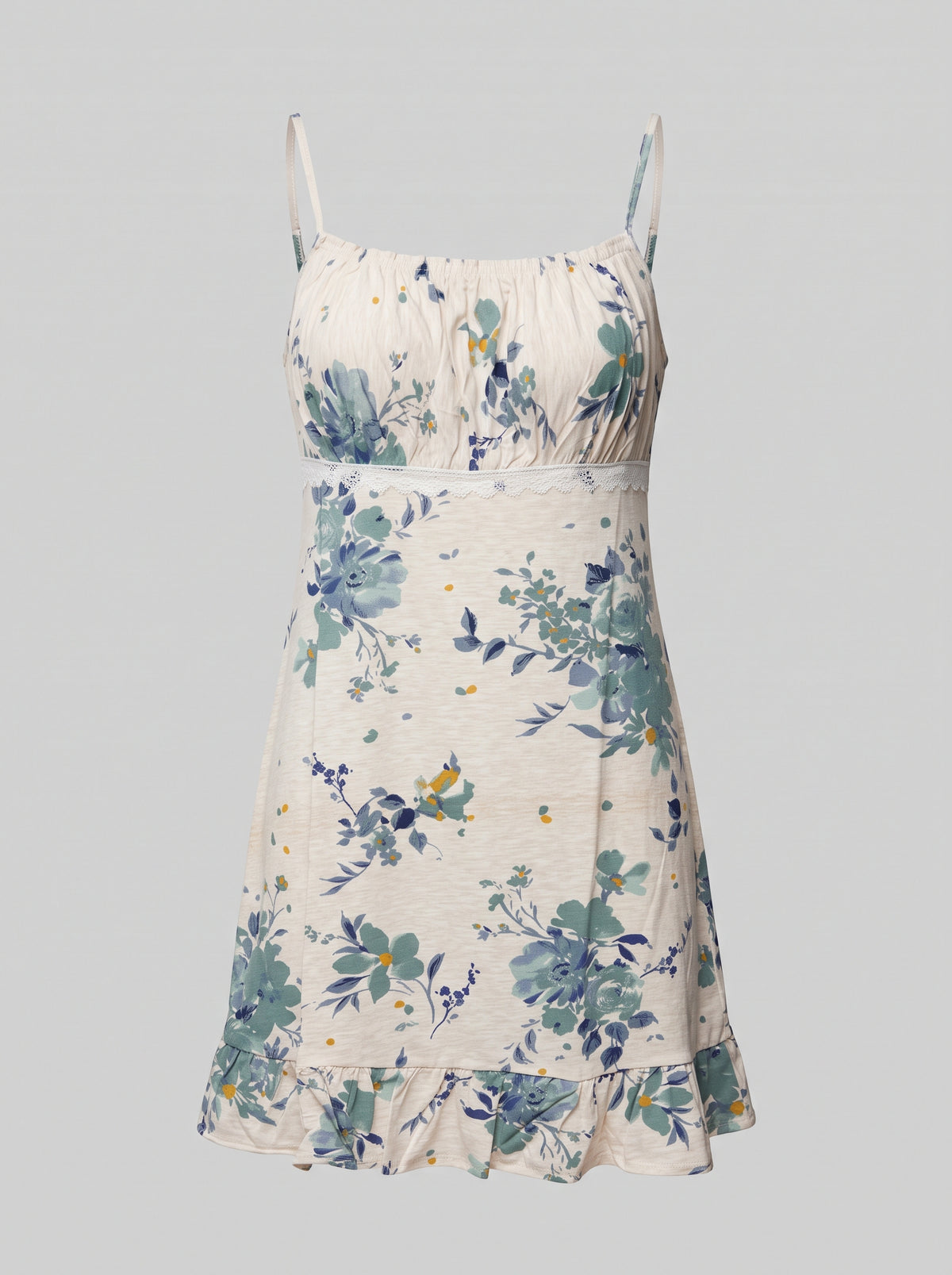 Flora chic ruffled and lace dress