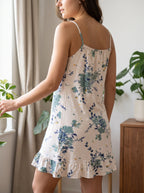 Flora chic ruffled and lace dress