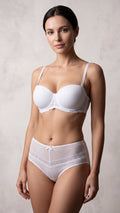 Push-up bra and lace shorts lingerie set
