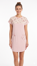 pink cotton homewear dress