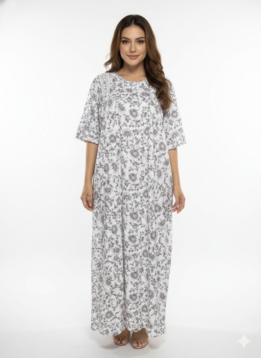 قميص نص كم طويل قطن