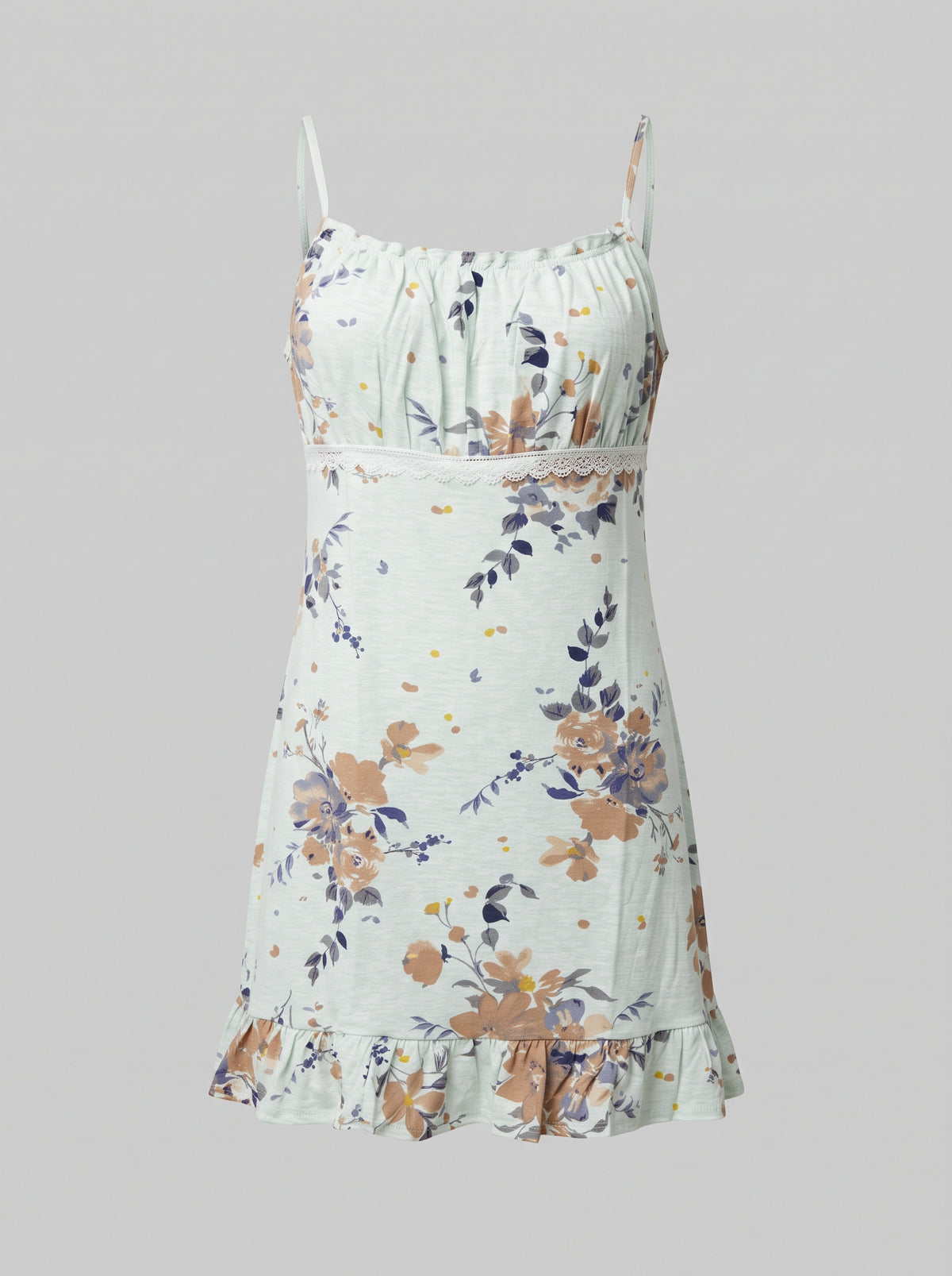 Flora chic ruffled and lace dress