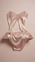 Peach veil satin slip