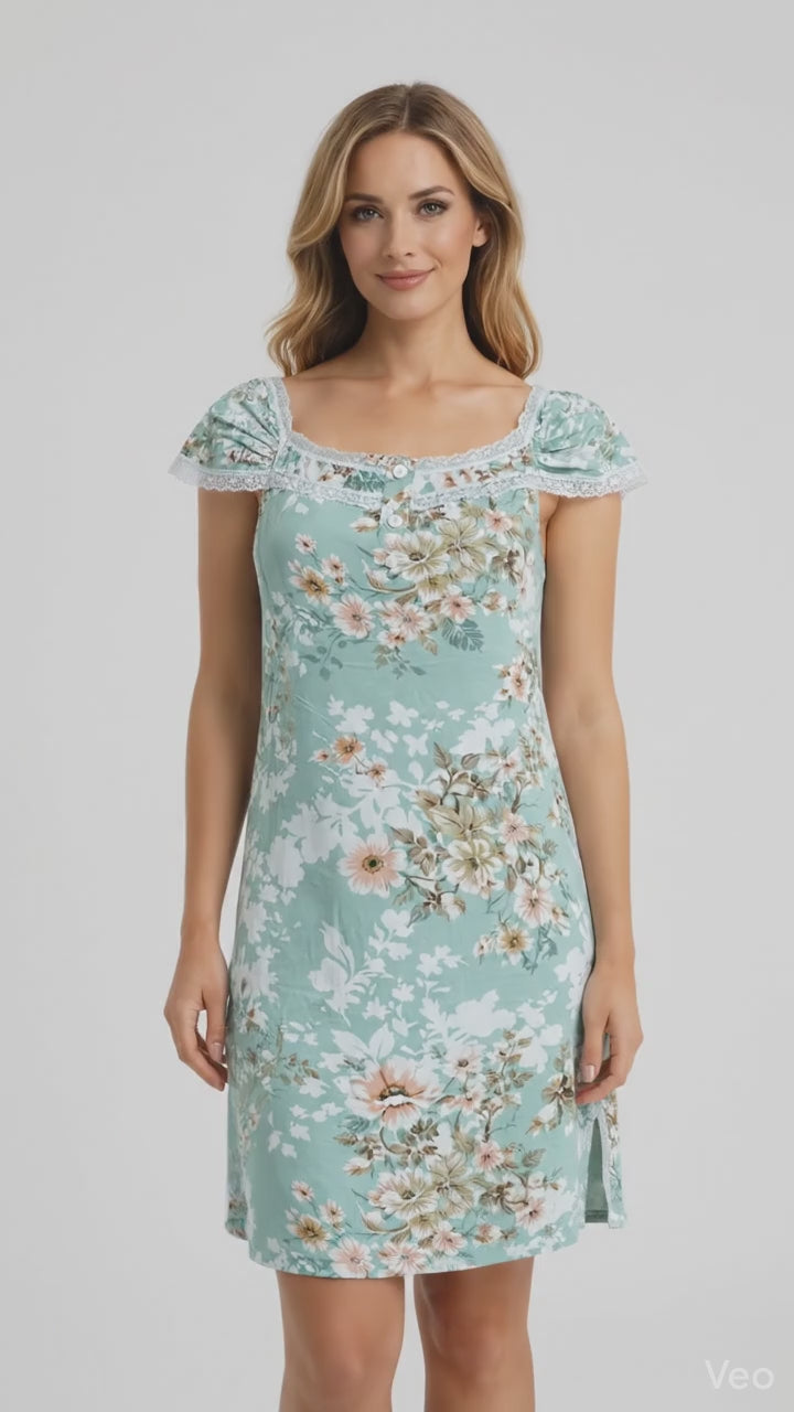 فستان فلورا بريز القطني