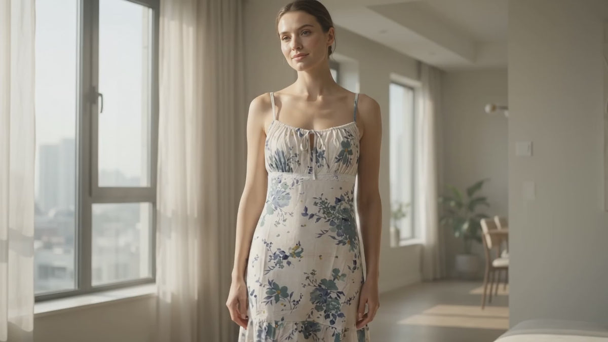 Flora chic ruffled and lace dress